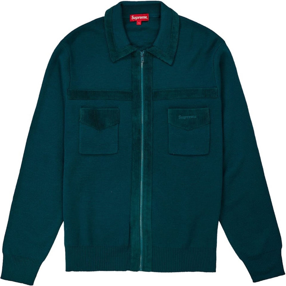 Supreme Corduroy Detailed Zip Sweater - Picture 10 of 10